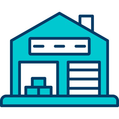 ev binası ikon vektör illüstrasyonu