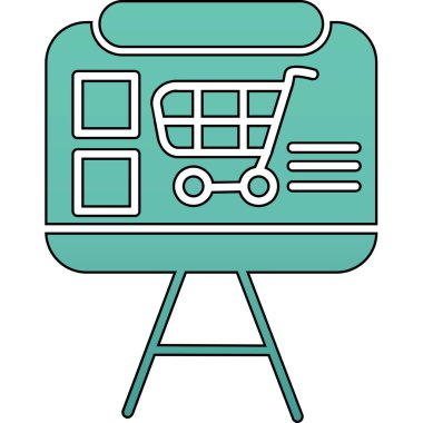 Sepet ikonu vektör illüstrasyonu