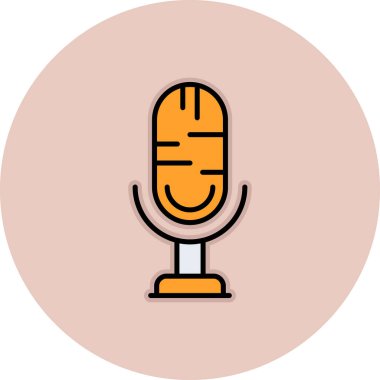 mikrofon simgesi vektör illüstrasyonu