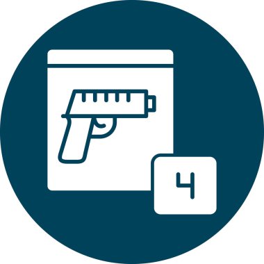 Moda Biçimli Mermi Simgesi İzole Arkaplan