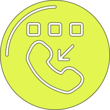 Bir telefon simgesinin vektör illüstrasyonu