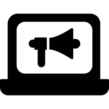 Megafon ikonu vektör illüstrasyonu