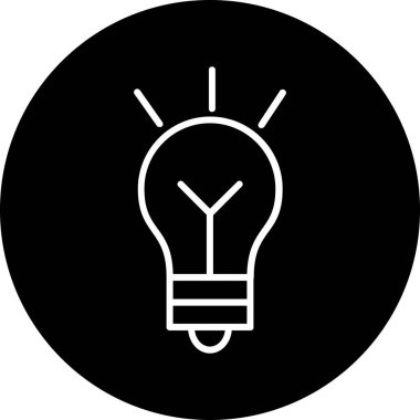 Ampul simgesinin vektör illüstrasyonu