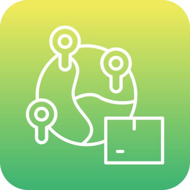 eşsiz veri paylaşım vektör çizgisi simgesi