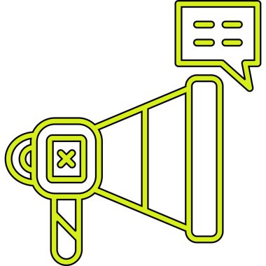 Megafon simgesi, vektör illüstrasyon tasarımı