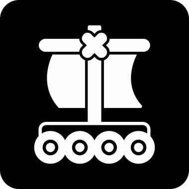 gemi web simgesi basit vektör çizimi