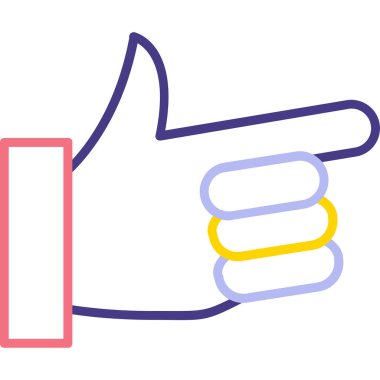 Gibi. Web simgesi basit illüstrasyon