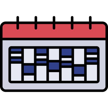 Takvim simgesi vektör illüstrasyonu