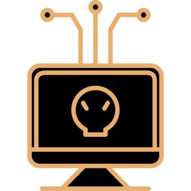 robot ikon vektör illüstrasyonu