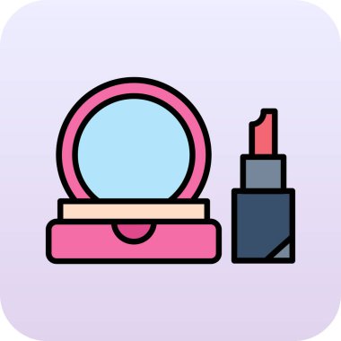 makyaj fırçası ikonu. Makyaj kozmetik sembolü. Güzellik salonu