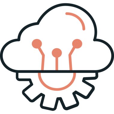 bulut simgesi modern vektör illüstrasyonu