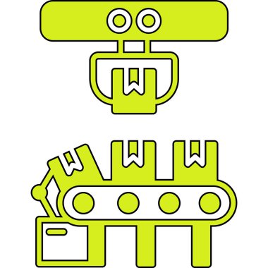 Robot simgesinin vektör illüstrasyonu