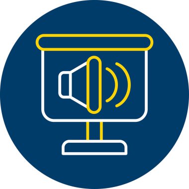 Konuşmacı. Web simgesi basit illüstrasyon