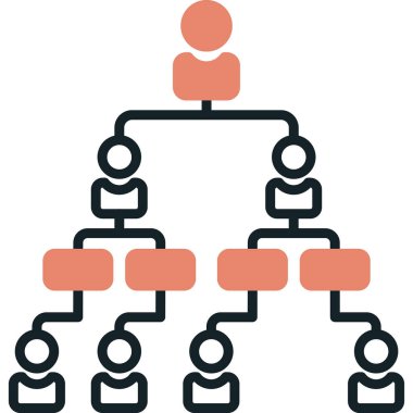 hiyerarşi. Web simgesi basit illüstrasyon