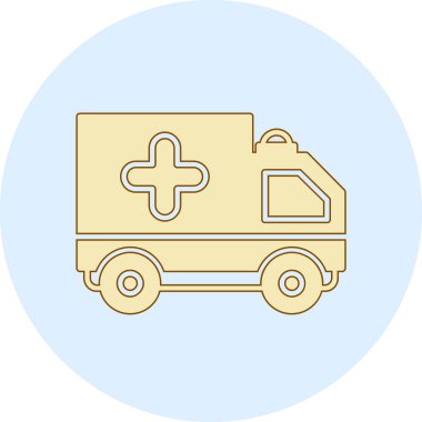 ambulans simgesi vektör illüstrasyonu