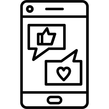 Akıllı telefon. Web simgesi basit illüstrasyon