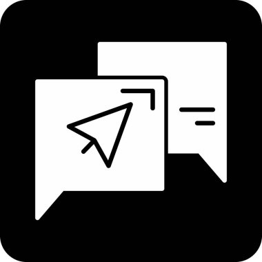 Sohbet mesajı vektör illüstrasyonu