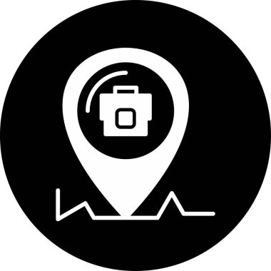 Moda biçimi izole edilmiş arkaplanda harita pin simgesi