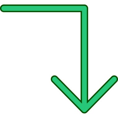 Ok aşağı. Basit tasarım