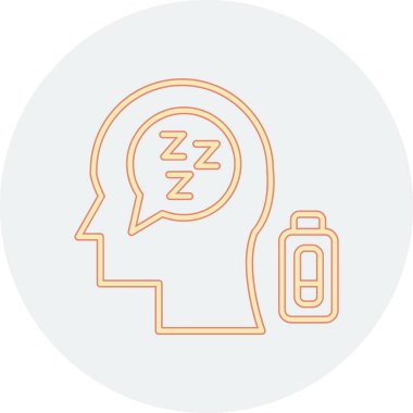 Uyuyan simge vektör illüstrasyonu