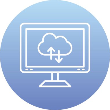 bulut hesaplama vektörü sembol tasarımı