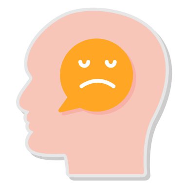 Güler yüzlü bir kafa. vektör illüstrasyonu.