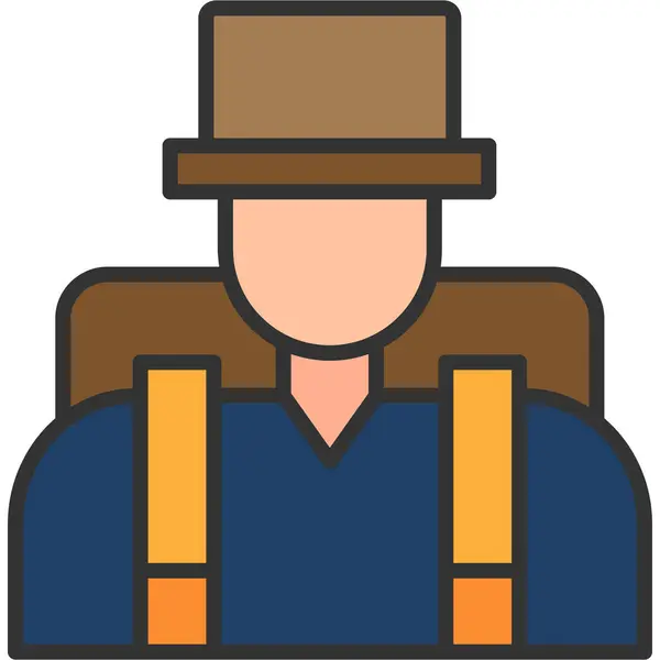 Dosyalanmış özet biçiminde avatar erkek simgesi