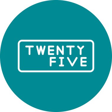 Yuvarlak işaretli bir vektör simgesi: iki sayısı