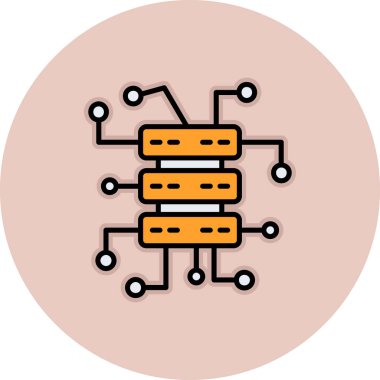 Çip. Web simgesi vektör illüstrasyonu