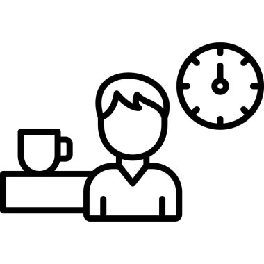 time management line icon, concept sign, outline vector illustration, linear symbol.
