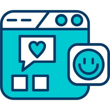 Sevgililer Günü ikonu, vektör illüstrasyonu