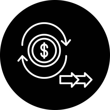 Para için. Web simgesi basit illüstrasyon