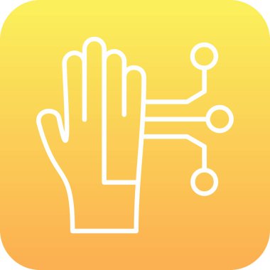 Dokunma simgesinin vektör illüstrasyonu