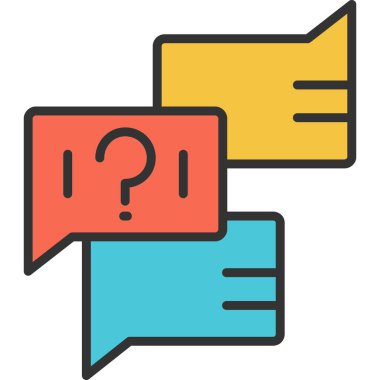 Soru kabarcık vektör simgesi