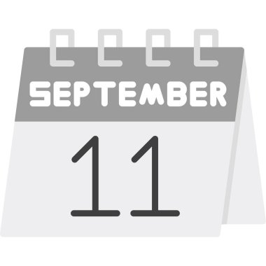 11 için beyaz tasarımı olan takvim.