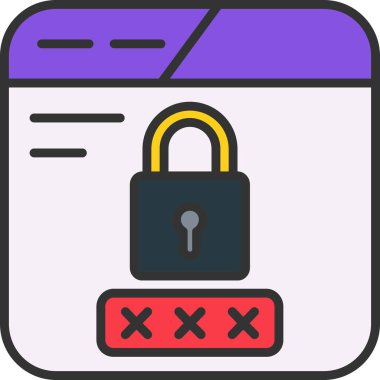 Veri güvenlik kilidi simgesi