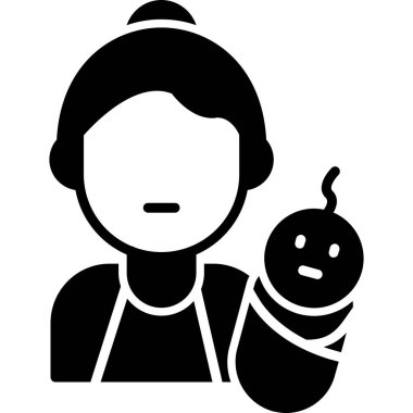 Kızım. Web simgesi basit tasarım