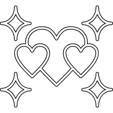 Beyazlar üzerinde izole edilmiş kalpler.