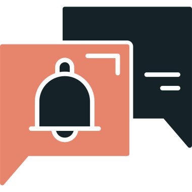 Sohbet ileti simgesi, vektör illüstrasyonu