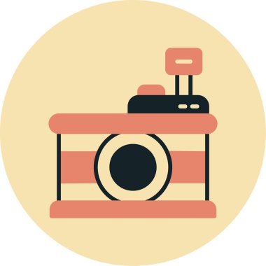 Kamera simgesinin vektör illüstrasyonu