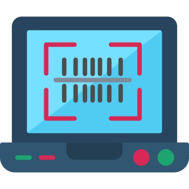 Bilgisayar monitörü. Basit resimleme