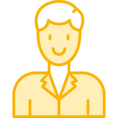 İş adamı. Web simgesi basit illüstrasyon