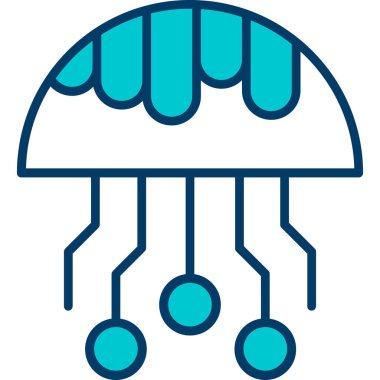 Tek bir izole bulut simgesinin vektör çizimi