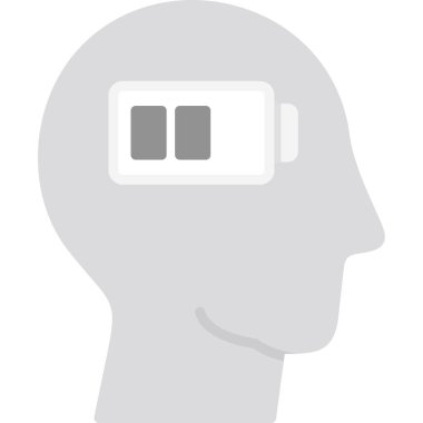 Kulaklıklı insan kafası, simge.