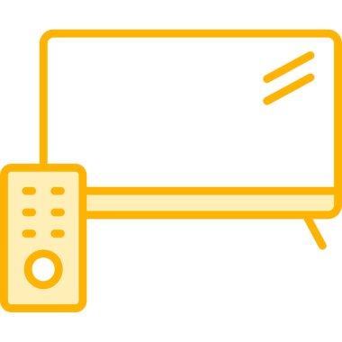 TV simgesi, vektör illüstrasyonu.