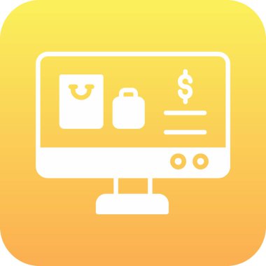 alışveriş simgesi vektör illüstrasyonu