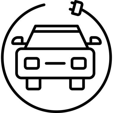 Otomobil servisi simgesi ana hatlar biçiminde