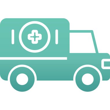 Ambulans otomobili tıbbi simgesi