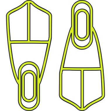 Güvenlik iğnesinin sarı ve siyah çizimleri