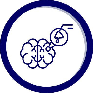 Beyin vektör simgesi modern basit tasarım çizimi